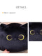 25cm Kawaii Black Cat Plush Toy – Soft Stuffed Animal Pillow