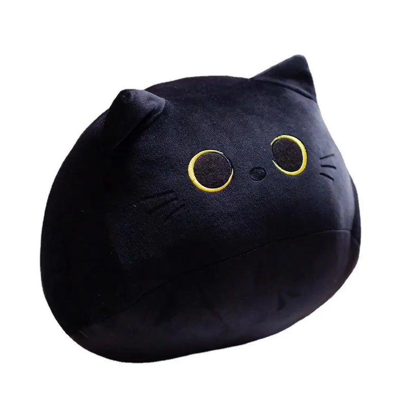 25cm Kawaii Black Cat Plush Toy – Soft Stuffed Animal Pillow