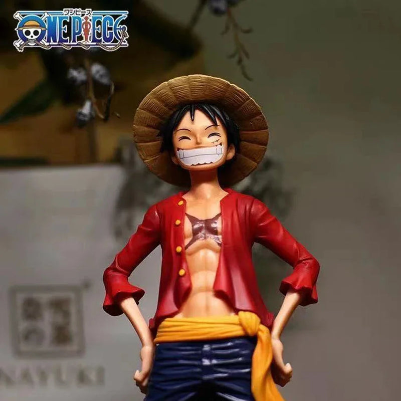 28cm One Piece Luffy Action Figure – 3 Interchangeable Faces