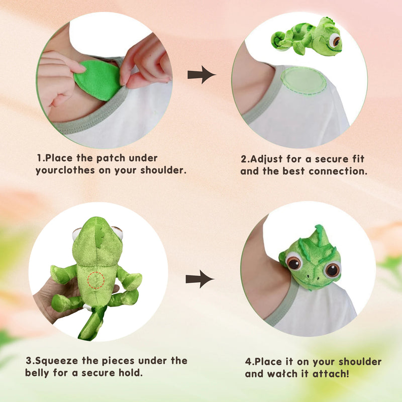 Disney Tangled Pascal Chameleon Plush – Soft Shoulder Buddy Stuffed Toy, 7-inch